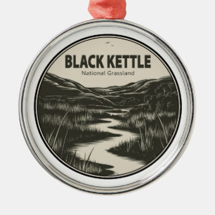 Adorno Metálico Arroyo del pastizal nacional Black Kettle