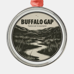 Adorno Metálico Arroyo del pastizal nacional Buffalo Gap