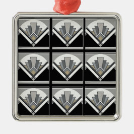 Adorno Metálico Art déco geométrico