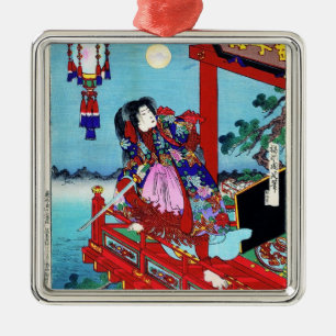 Adorno Metálico Arte clásico japonés oriental fresco del guerrer