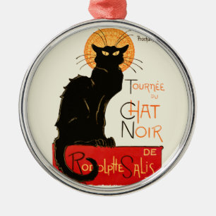Adorno Metálico Arte clásico Steinlen Black Cat