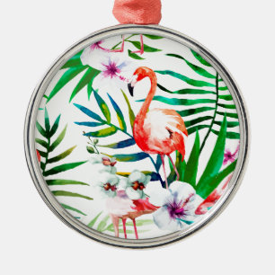 Adorno Metálico Arte de flamingo tropical