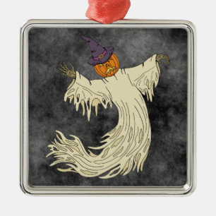 Adorno Metálico Arte de Halloween del Fantasma con Cabeza de Calab