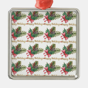 Adorno Metálico Arte de impresión en árbol de Navidad