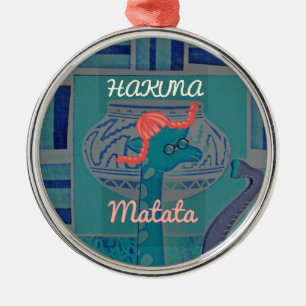 Adorno Metálico Arte de jirafa lúdico: Un destello africano