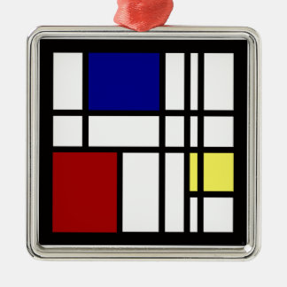 Adorno Metálico Arte de la impresión de Mondrian