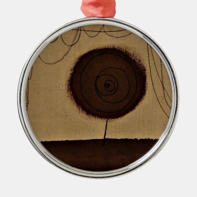 Adorno Metálico Arte de Paul Klee: Una flor actúa (Frente)