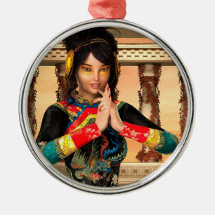 Adorno Metálico Arte de retrato de fantasía de emperatriz china