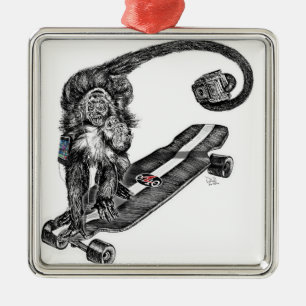 Adorno Metálico Arte de Selfie del Simian