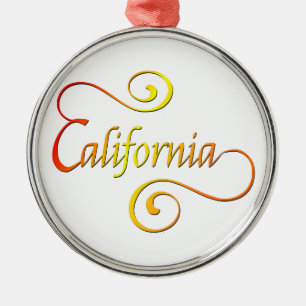Adorno Metálico Arte de tipografía de California