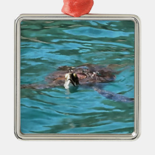 Adorno Metálico Arte de vida silvestre de la tortuga marina Logger