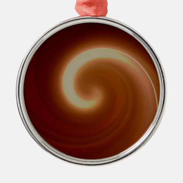 Adorno Metálico Arte espiral oscuro marrón claro (Frente)