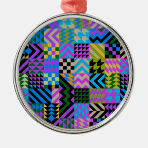Adorno Metálico Arte folclórico tribal - azul