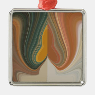 Adorno Metálico Arte impreso abstracto retro