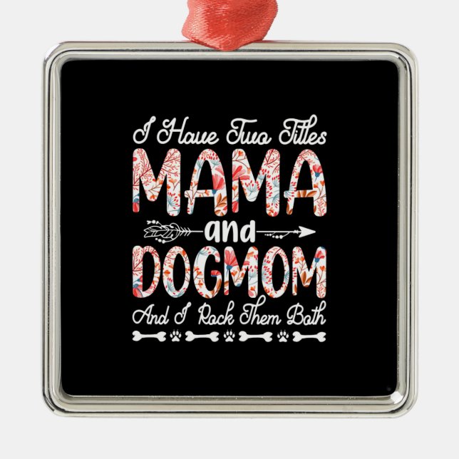 Adorno Metálico Arte Madre | Cumpleaños De Mamá Y Perro (Frente)