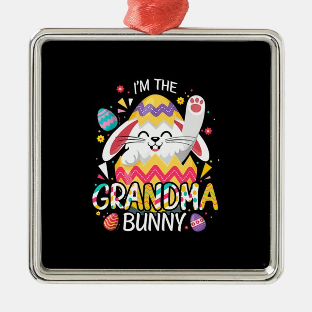 Adorno Metálico Arte Madre | Soy El Cumpleaños De La Abuela Bunny (Frente)