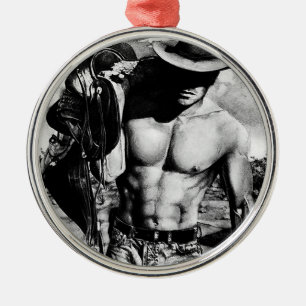 Adorno Metálico Arte masculino para él Navidades de Cowboy