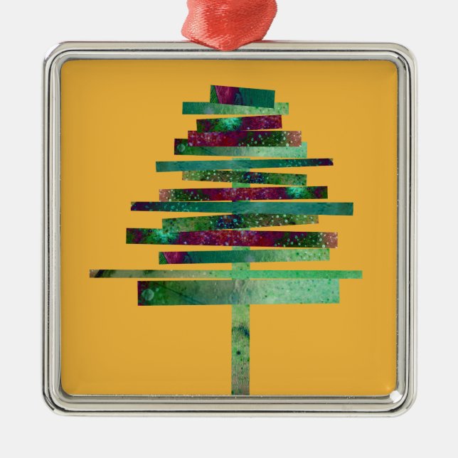 Adorno Metálico Arte moderno artesanal árbol de Navidad (Frente)