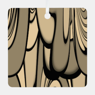 Adorno Metálico Arte moderno derritiendo tonos marrones