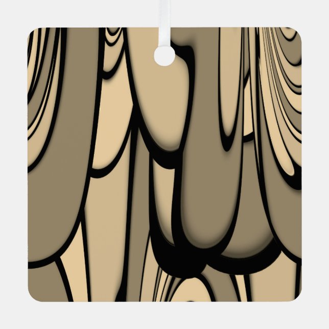 Adorno Metálico Arte moderno derritiendo tonos marrones (Anverso)