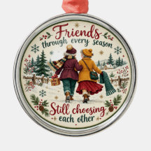 Arte Navideño de Amistad Invernal Vintage