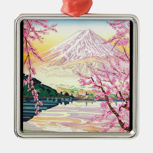 Adorno Metálico Arte oriental fresco del cerezo de la primavera de (Frente)