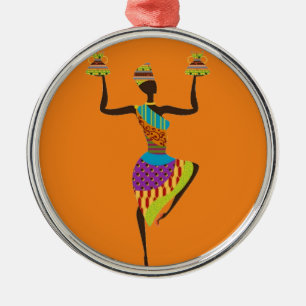 Adorno Metálico Arte tribal de las damas africanas