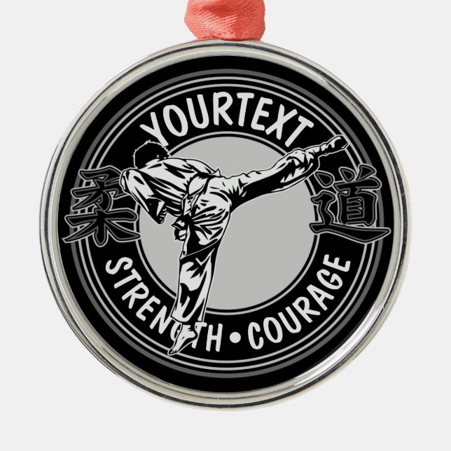 Adorno Metálico Artes marciales personalizadas JUDO Japan Combat S (Frente)