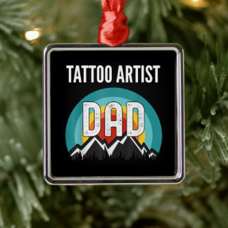 Adorno Metálico Artista de tatuajes papá, regalo del Día del Padre
