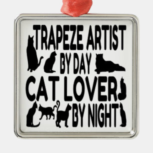 Adorno Metálico Artista del Trapeze del Gato Lover