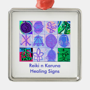 Adorno Metálico Artístico - símbolos 2 de Reiki Karuna