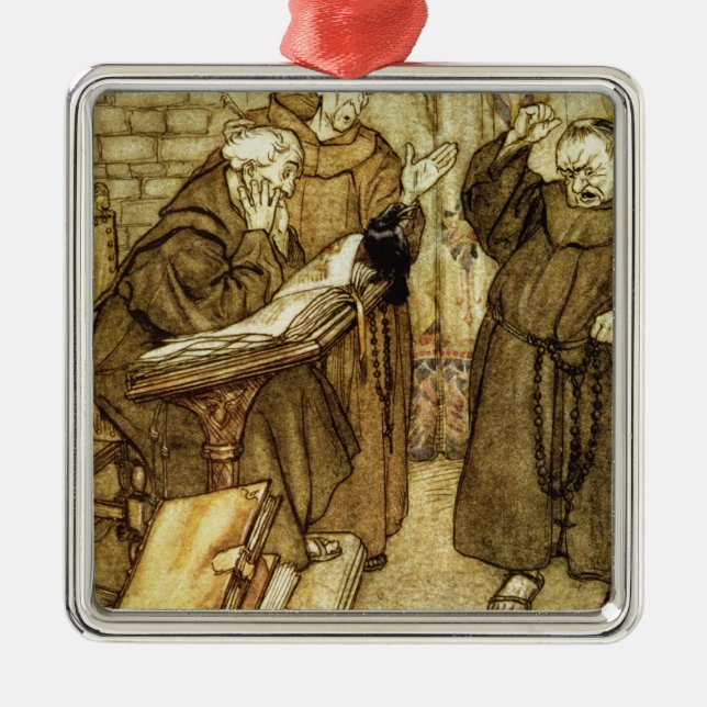 Adorno Metálico Arturo Rackham |Illustration 'del grajo del (Frente)
