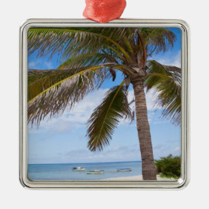 Adorno Metálico Aruba, palmera en la playa