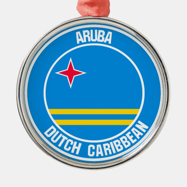 Adorno Metálico Aruba Round Emblem (Frente)