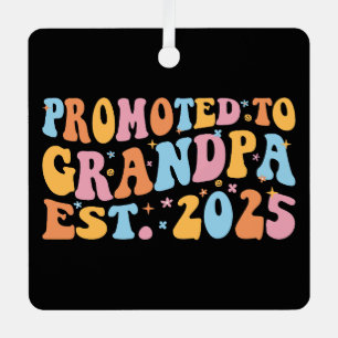 Adorno Metálico Ascendido a Abuelo Est. 2025 III