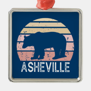 Adorno Metálico Asheville North Carolina Retro Bear