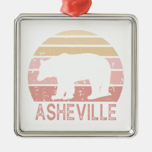 Adorno Metálico Asheville North Carolina Retro Bear