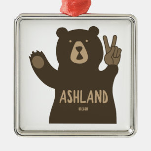 Adorno Metálico Ashland Oregon Peace Bear