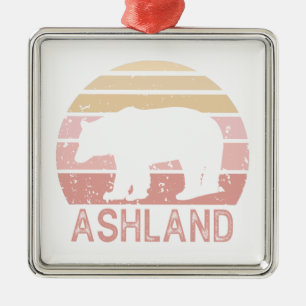 Adorno Metálico Ashland Oregon Retro Bear