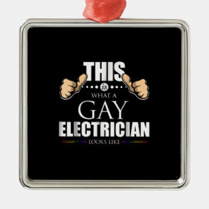 Adorno Metálico Así Se Ve Un Electricista Gay Como LGBT