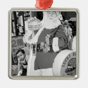 Adorno Metálico Asia, Japón, Hakodate. Santa Claus en Japón
