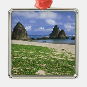 Adorno Metálico Asia, Japón, Okinawa, costa de Yambaru, mar