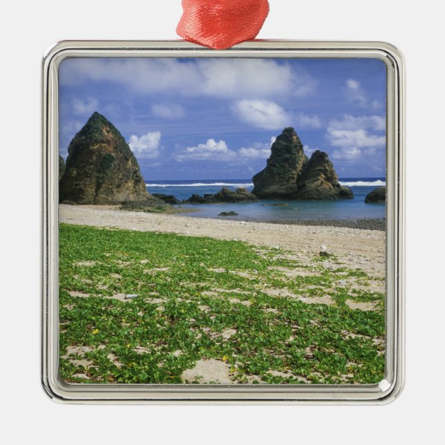 Adorno Metálico Asia, Japón, Okinawa, costa de Yambaru, mar (Frente)