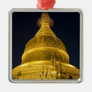 Adorno Metálico Asia, Myanmar, Yangon, templo budista en