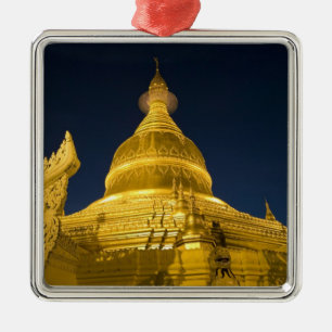 Adorno Metálico Asia, Myanmar, Yangon, templo budista en Yangon