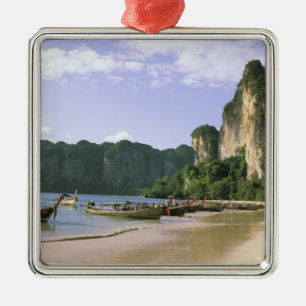 Adorno Metálico Asia, Tailandia, Krabi. Playa West Railay, larga