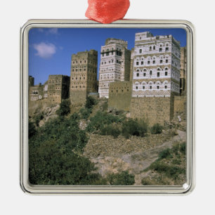 Adorno Metálico Asia, Yemen, Al Hajjara. Edificios y solo