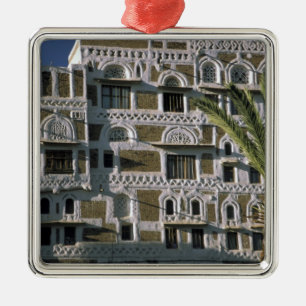 Adorno Metálico Asia, Yemen, Sana'a. Casa yemení.