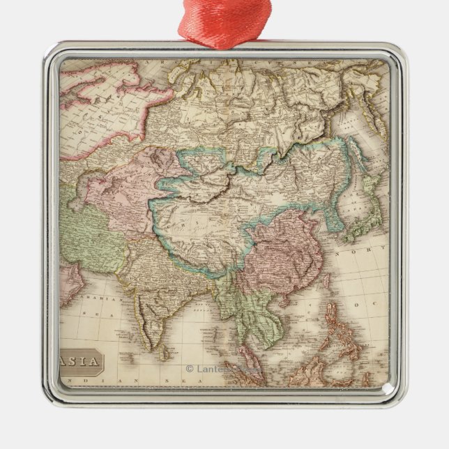 Adorno Metálico AsiaMapa panorámicoAsia 12 (Frente)