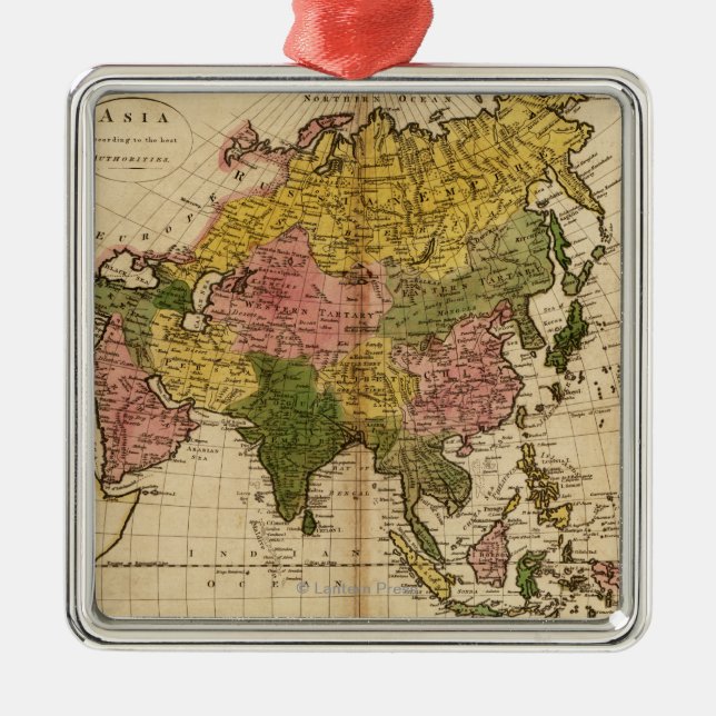 Adorno Metálico AsiaPanoramic MapAsia 3 (Frente)